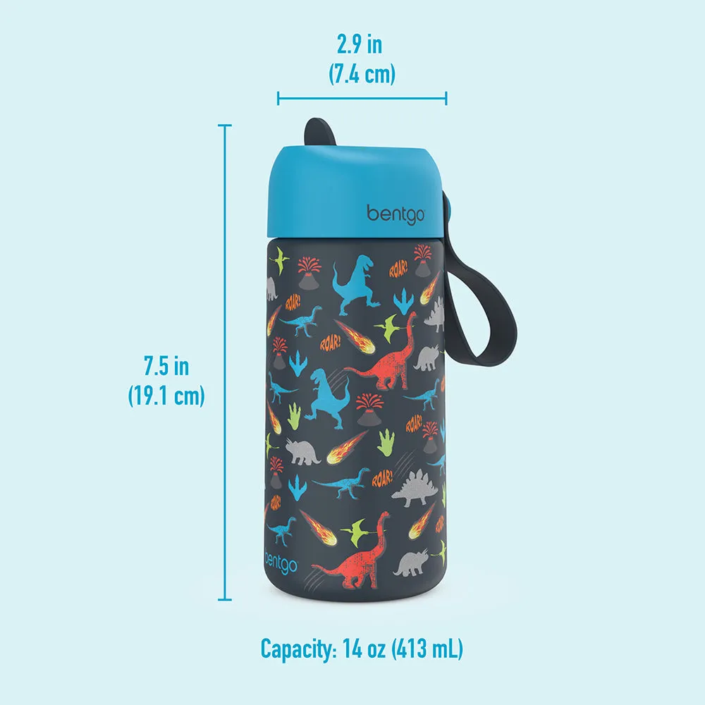 Bentgo Kids Stainless Steel Insulated Leak-Proof Water Bottle - Durable, Travel-Friendly, Spill-Resistant Flask for School and Outdoor Adventures