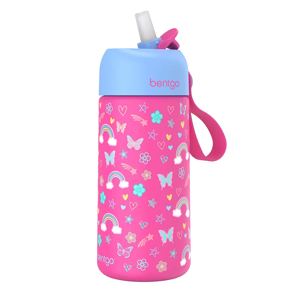 Bentgo Kids Stainless Steel Insulated Leak-Proof Water Bottle - Durable, Travel-Friendly, Spill-Resistant Flask for School and Outdoor Adventures