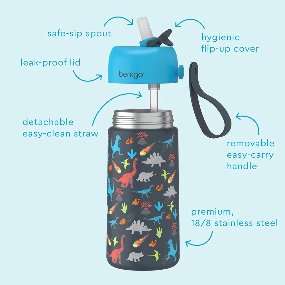 Bentgo Kids Stainless Steel Insulated Leak-Proof Water Bottle - Durable, Travel-Friendly, Spill-Resistant Flask for School and Outdoor Adventures