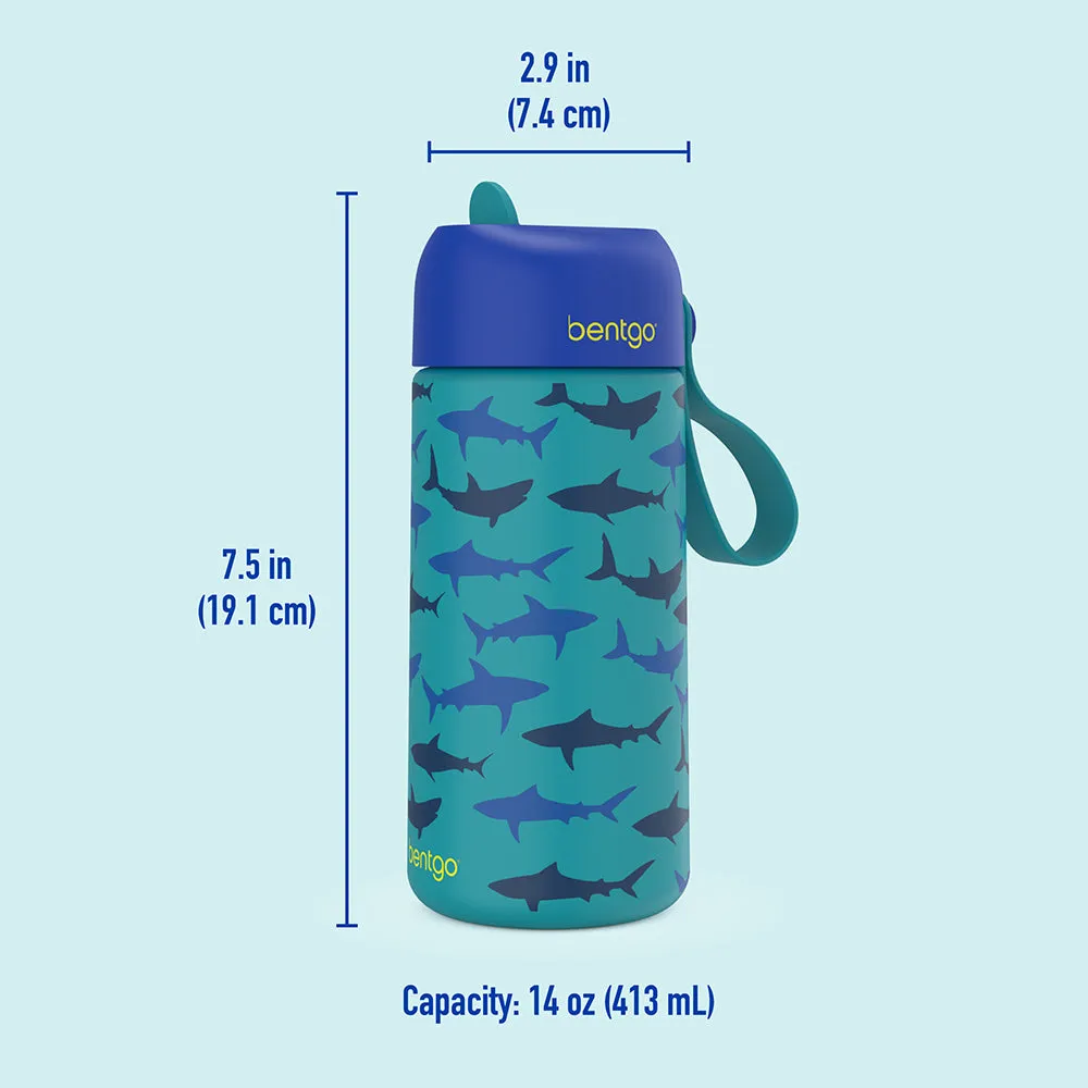 Bentgo Kids Stainless Steel Insulated Leak-Proof Water Bottle - Durable, Travel-Friendly, Spill-Resistant Flask for School and Outdoor Adventures