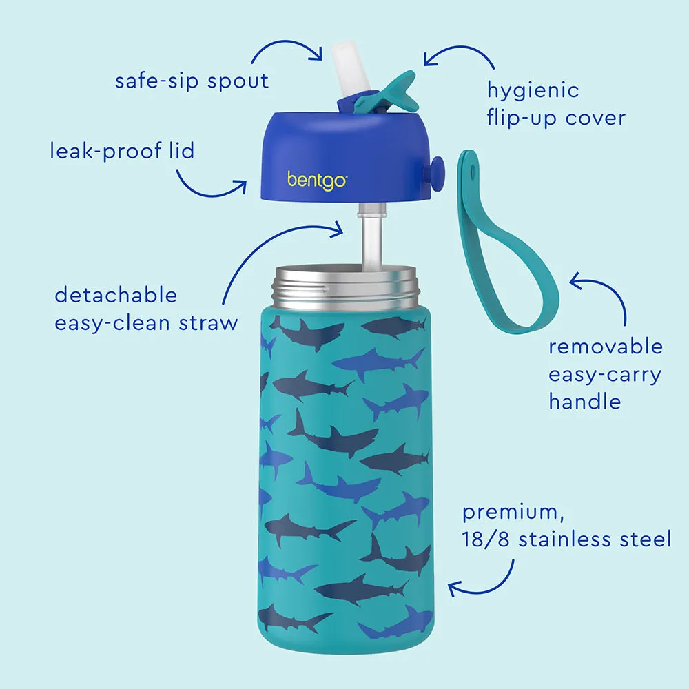 Bentgo Kids Stainless Steel Insulated Leak-Proof Water Bottle - Durable, Travel-Friendly, Spill-Resistant Flask for School and Outdoor Adventures