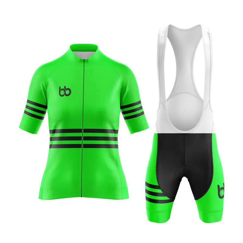 Bicycle Booth Stripes (Green) Aero Cycling Kit