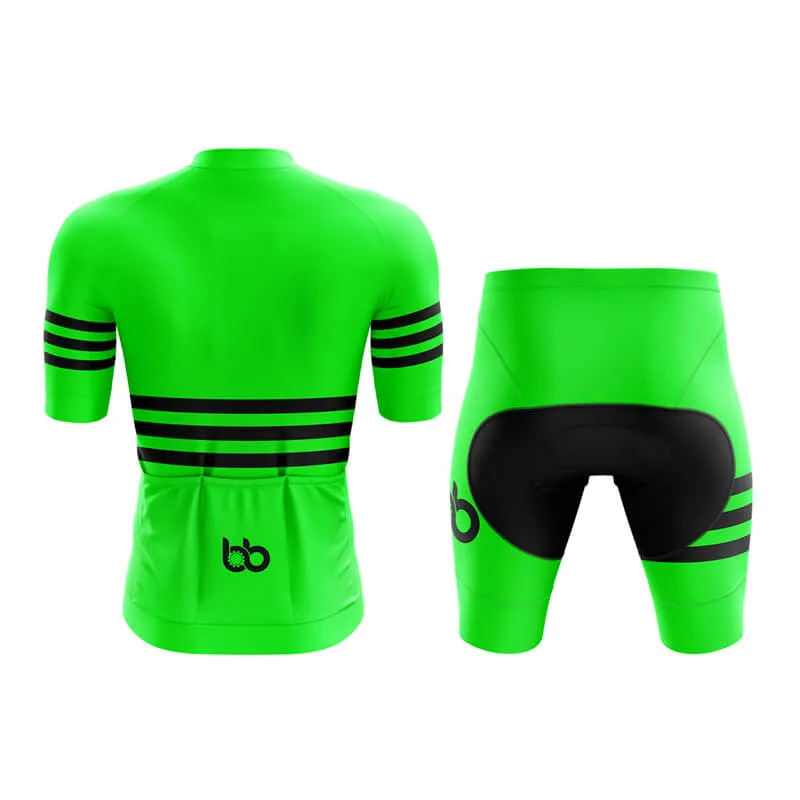 Bicycle Booth Stripes (Green) Aero Cycling Kit