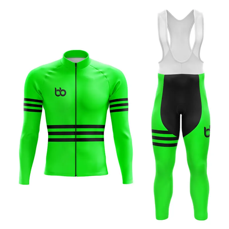 Bicycle Booth Stripes (Green) Aero Cycling Kit