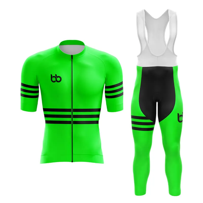 Bicycle Booth Stripes (Green) Aero Cycling Kit