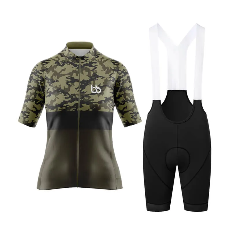 Camouflage Neck Aero Cycling Kit (V2) (Green)