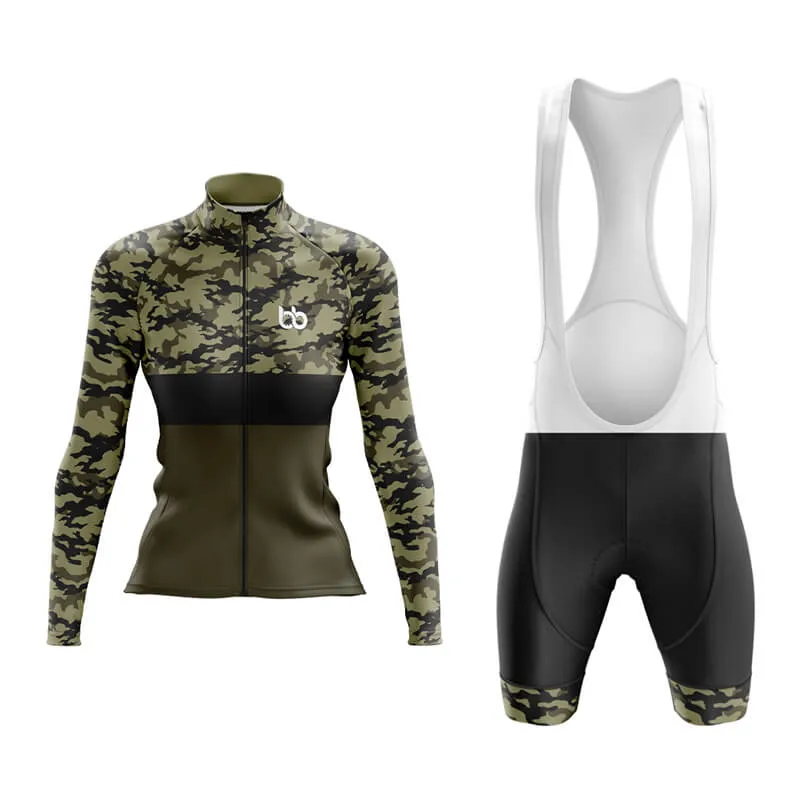 Camouflage Neck Aero Cycling Kit (V2) (Green)