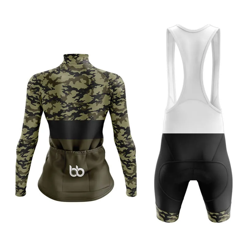 Camouflage Neck Aero Cycling Kit (V2) (Green)