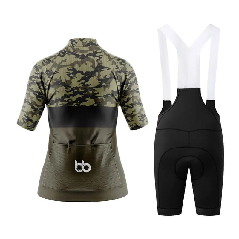 Camouflage Neck Aero Cycling Kit (V2) (Green)