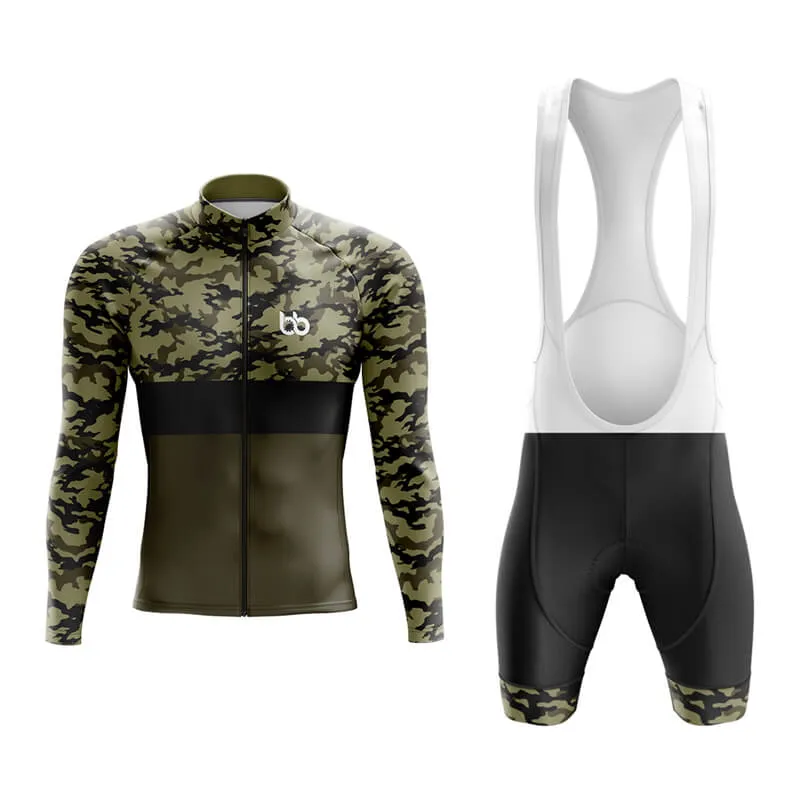 Camouflage Neck Aero Cycling Kit (V2) (Green)