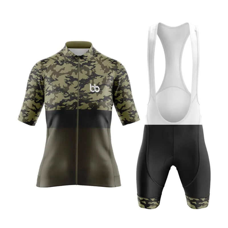 Camouflage Neck Aero Cycling Kit (V2) (Green)