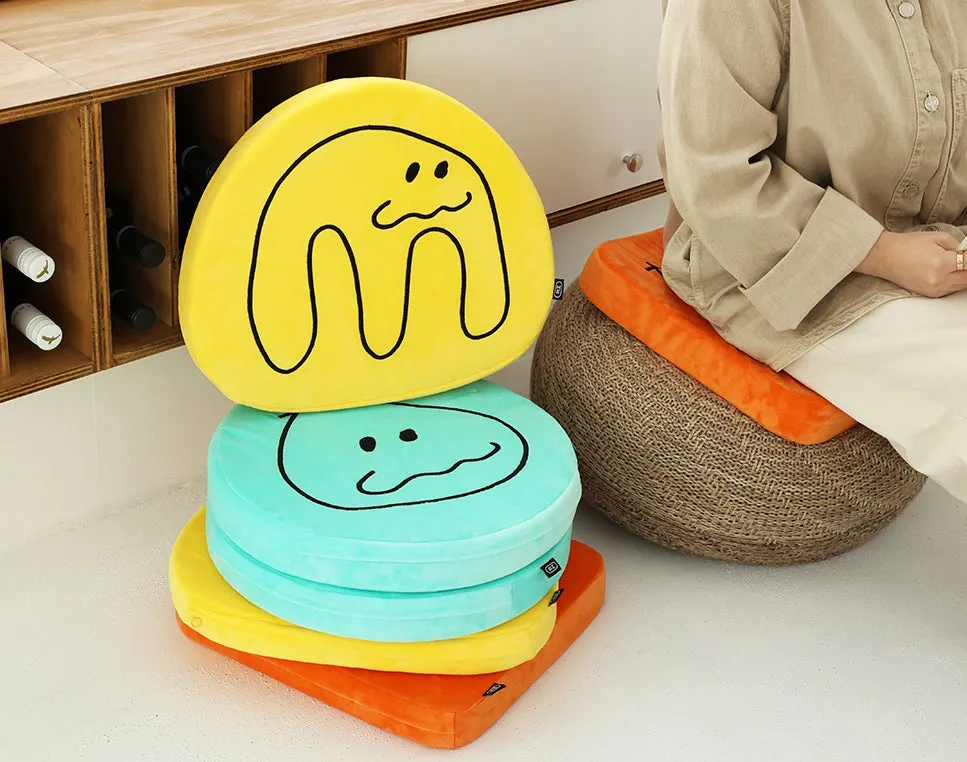 Cute Characters Shaped Sofa Cushions Pillow Soft Back Chair Foams Floor Sofa Yellow Orange Mint Gifts Home Decor Reading Support Sponge Zipper Seating Office Round Square