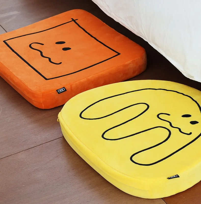 Cute Characters Shaped Sofa Cushions Pillow Soft Back Chair Foams Floor Sofa Yellow Orange Mint Gifts Home Decor Reading Support Sponge Zipper Seating Office Round Square