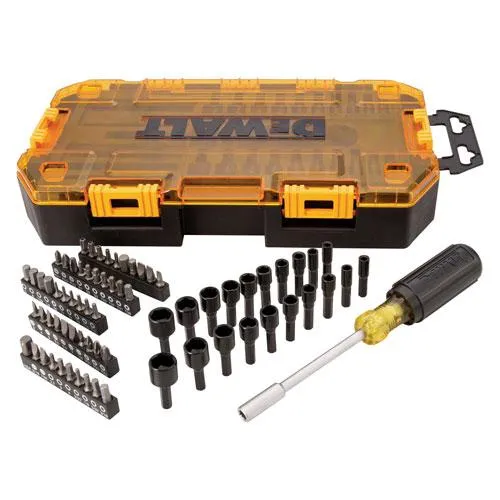 DeWALT DWMT73808 1/4-Inch 70 Piece Vinyl Grip Multi-Bit and Nut Driver Set