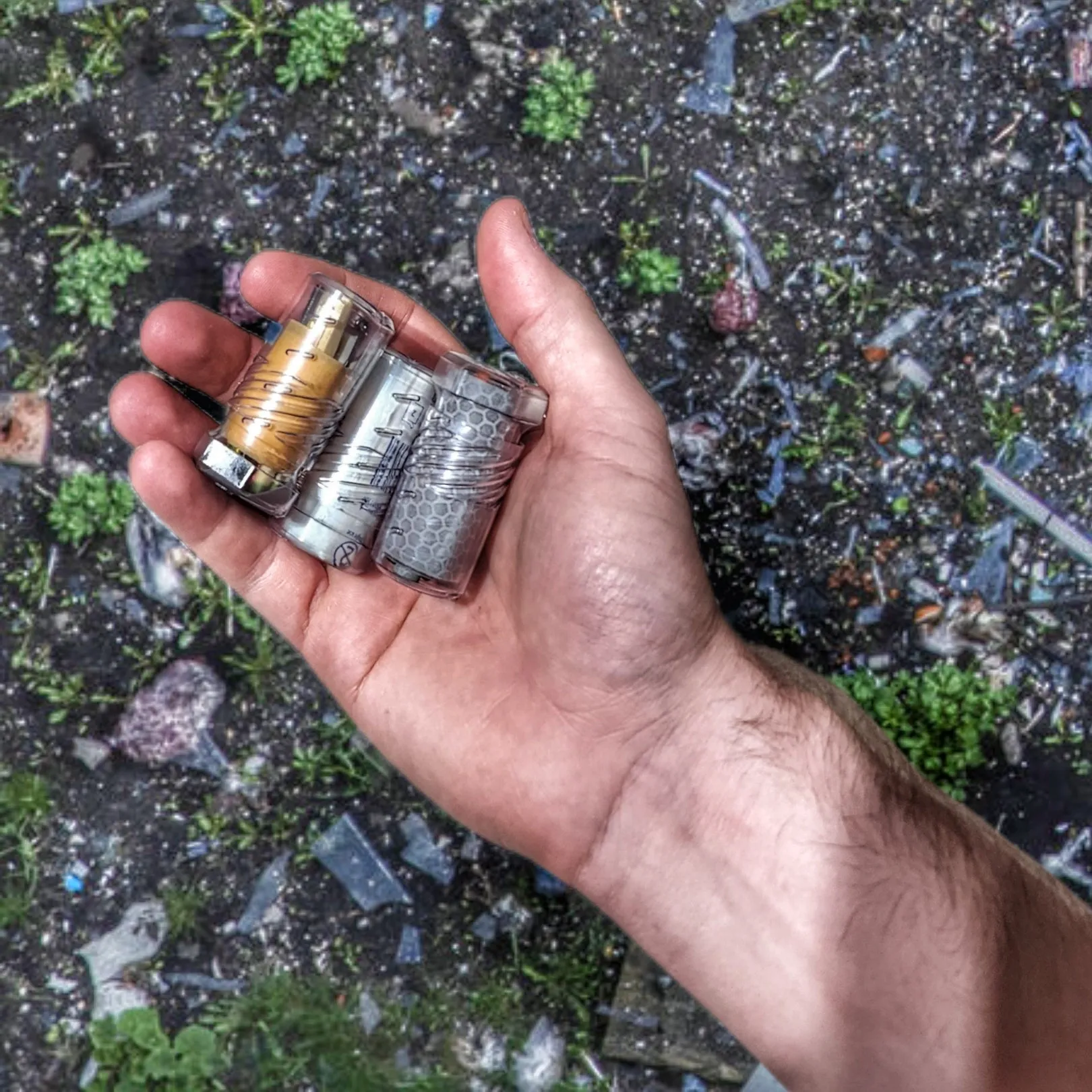 Drop Shell - Polymer Capsule filled with Survival, Escape, and First-Aid Supplies.