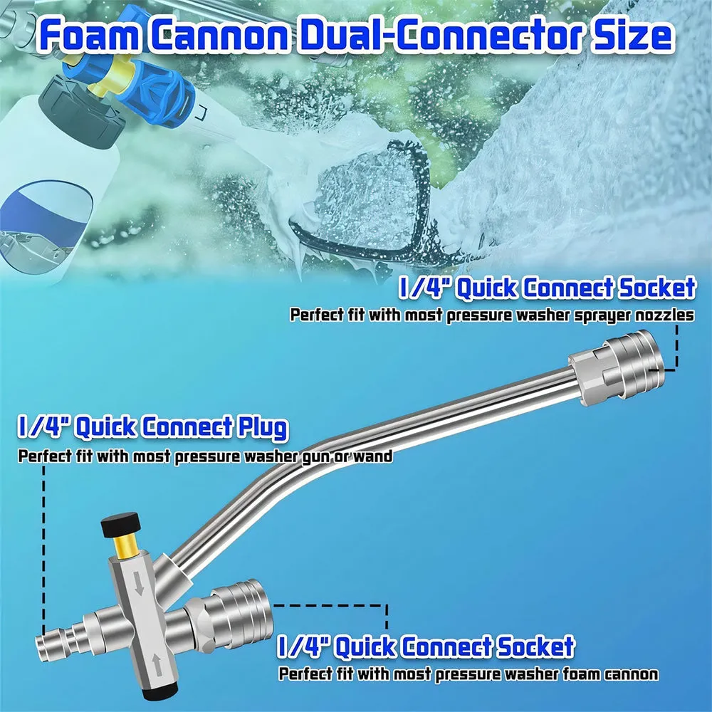 Enhance Your Car Washing Experience - SAKER® Foam Cannon Dual Connector Accessory