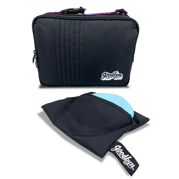 Goodbyn Insulated Machine Washable Lunch Bag Black and Rainbow