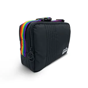 Goodbyn Insulated Machine Washable Lunch Bag Black and Rainbow