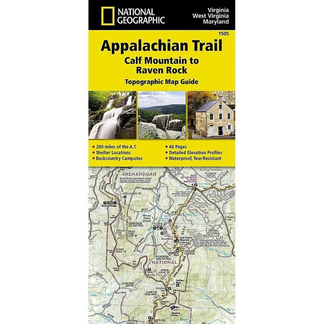 National Geographic Trails Illustrated Appalachian Trail: Calf Mountain to Raven Rock Map [Virginia, West Virginia, Maryland]