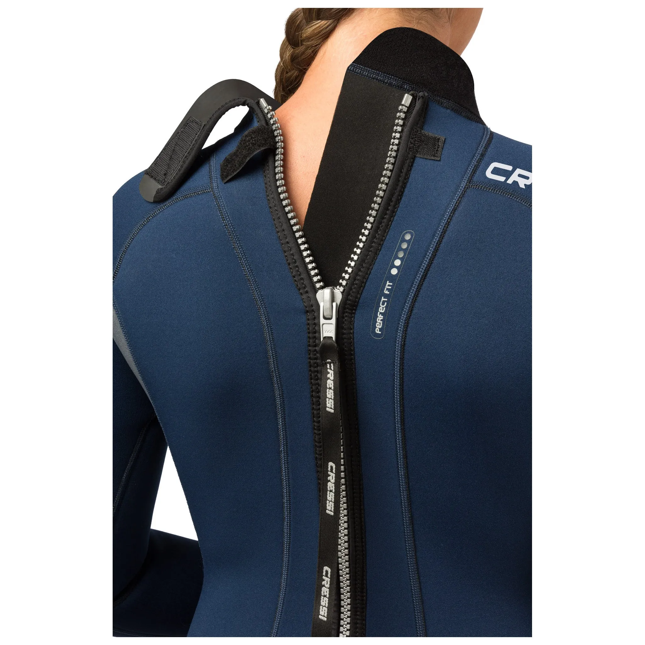 Open Box Cressi 3mm Ladys Fast Full Wetsuit Back-Zip, Size: X-Large