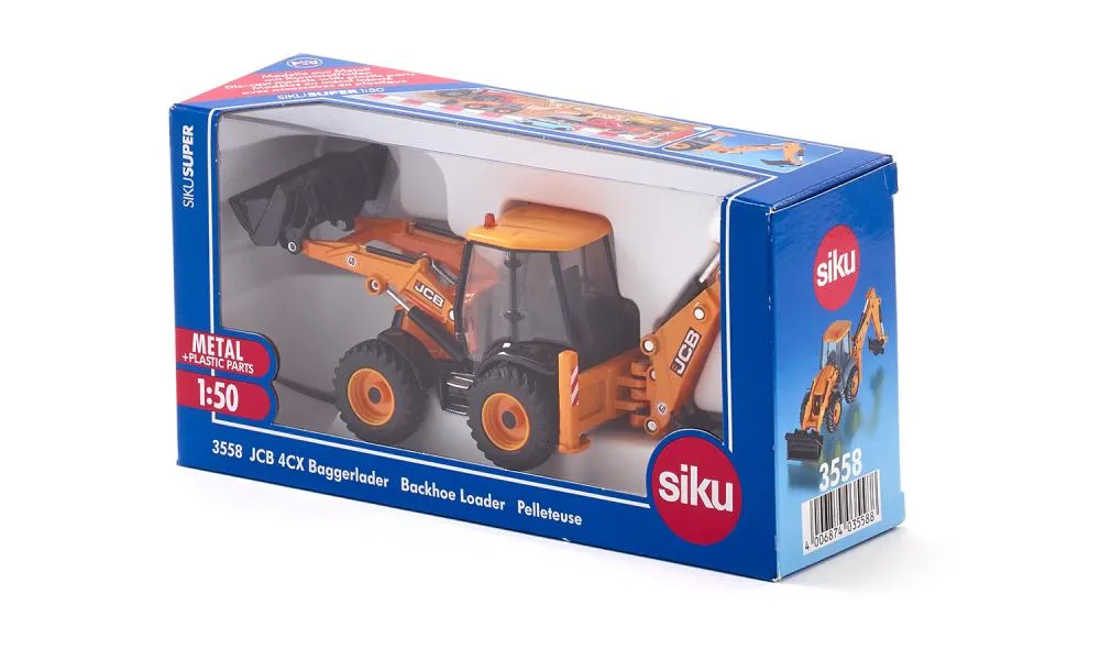 SIKU 3558 JCB 4CX BACKHOE LOADER 1:50 SCALE