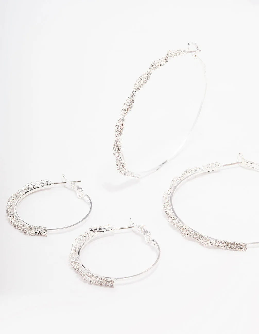 Silver Twisted Hoop Earring 3-Pack