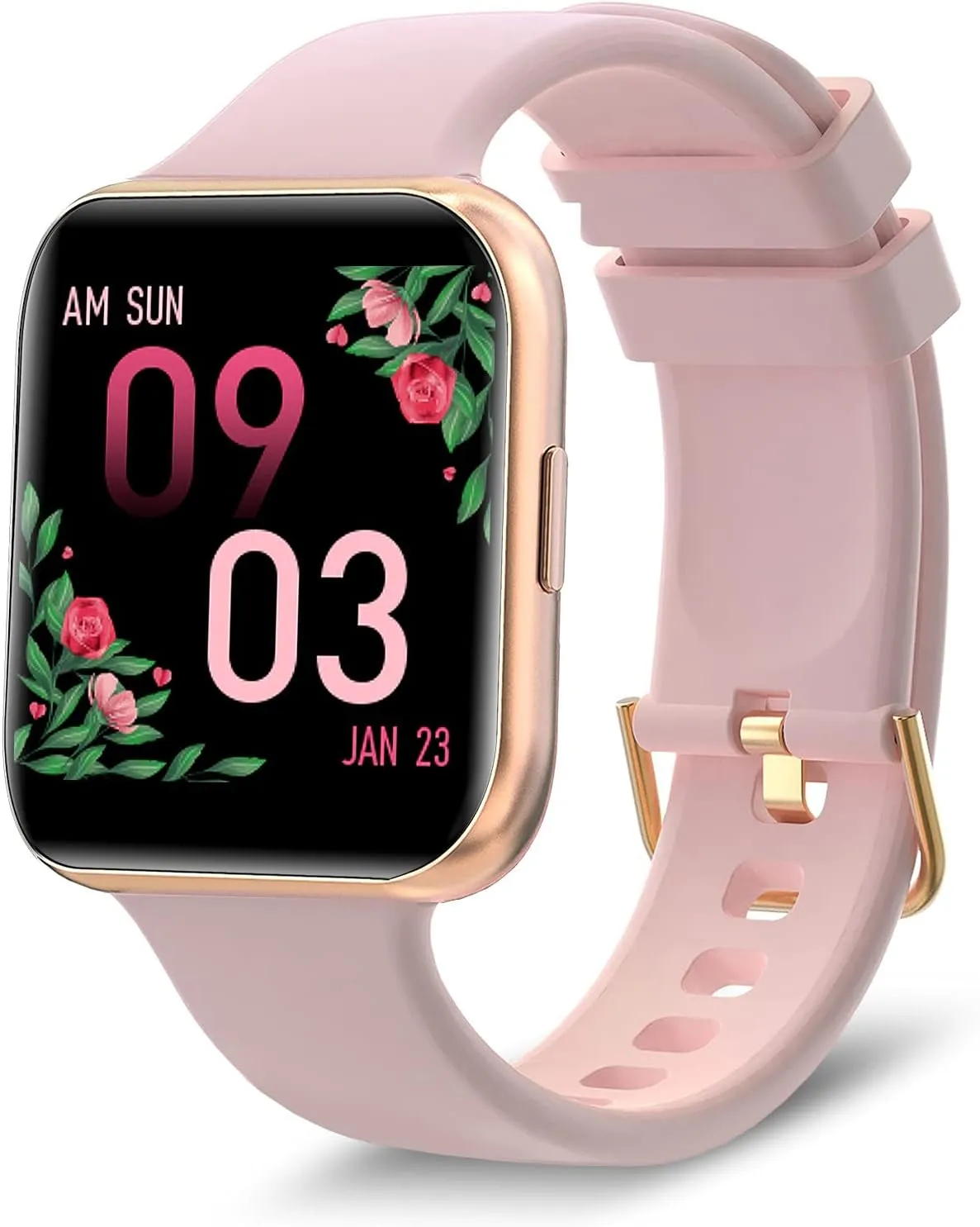 Smart Watches for Women Activity Fitness Tracker Band Step Smartwatch Heart Rate Sleep Monitor IP68 Swimming Waterproof Compatible with Iphone Samsung Android, Pink