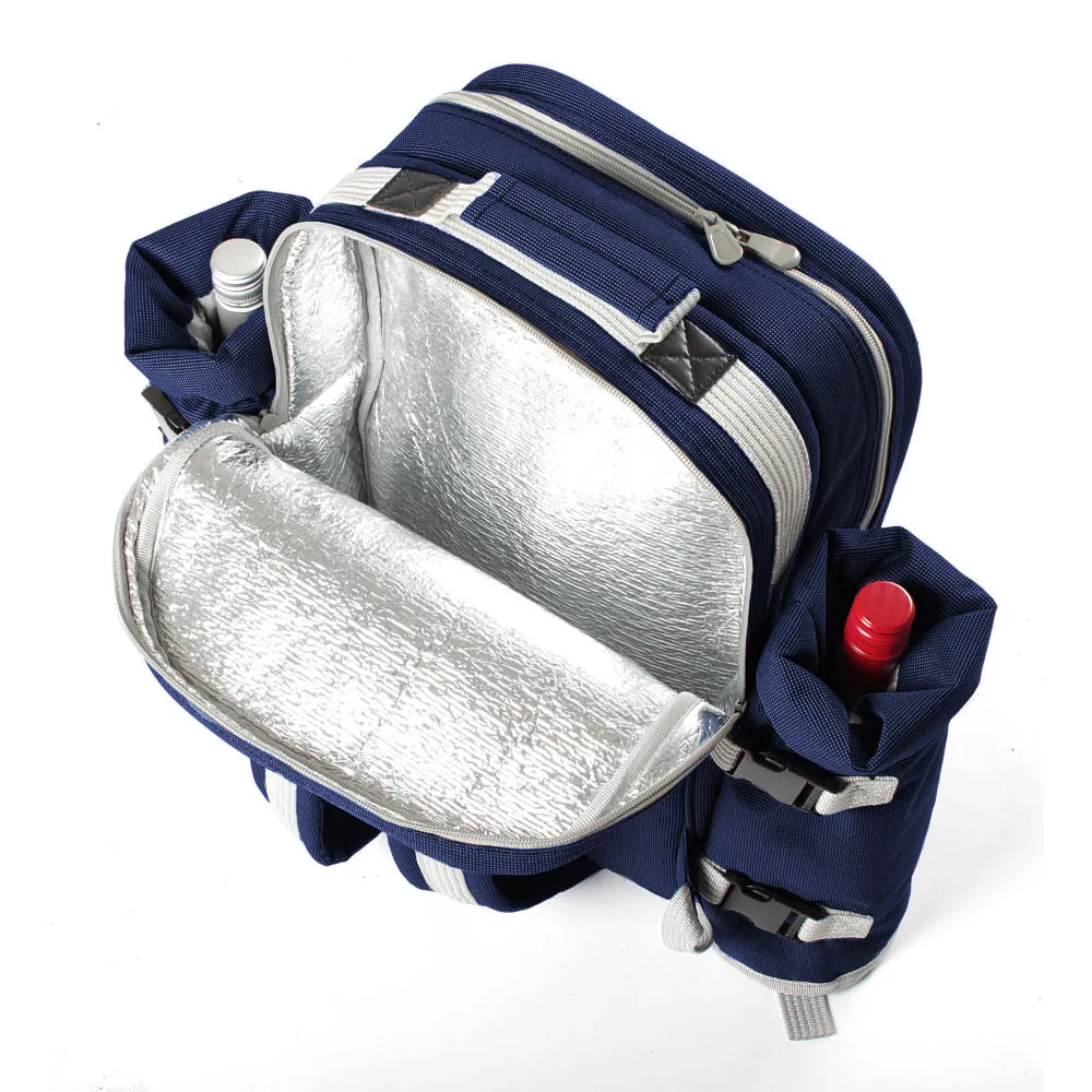 Super Deluxe Picnic Backpack Hamper for Four People