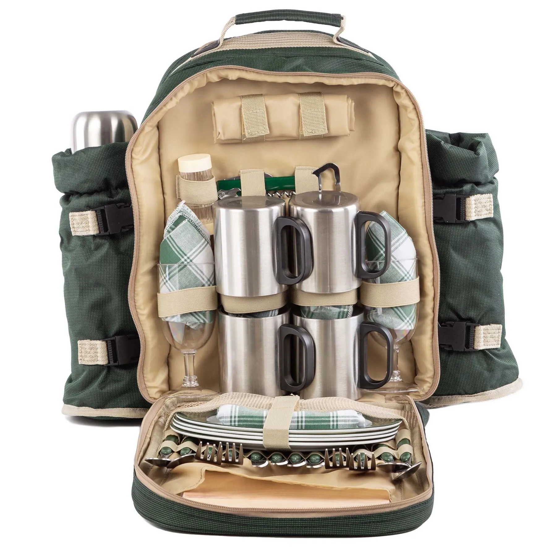 Super Deluxe Picnic Backpack Hamper for Four People